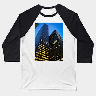 Skyscrapers on Broadway, Manhattan Baseball T-Shirt